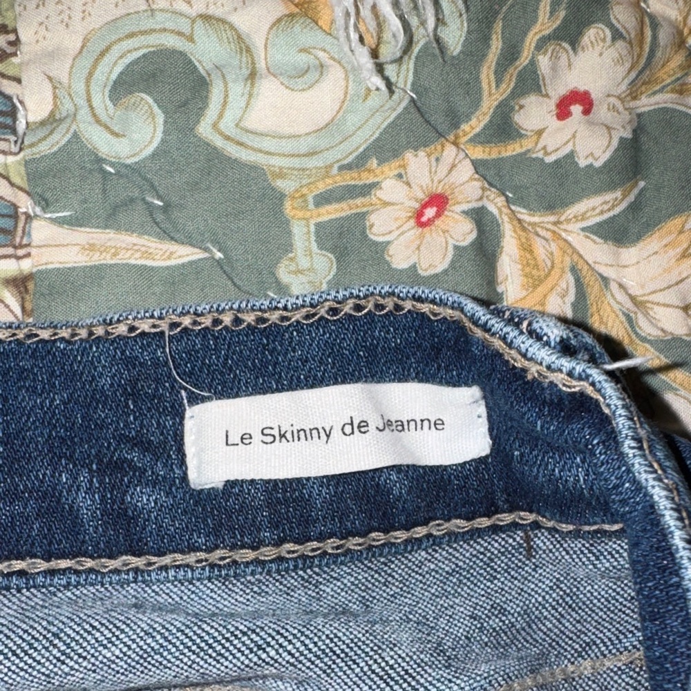 Frame Blue Distressed Skinny Jeans - Picture 4 of 11